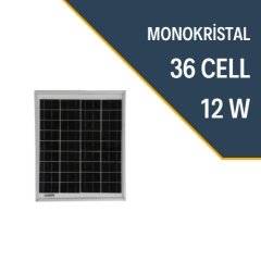 12 Watt Monokristal Güneş Paneli (Lexron)