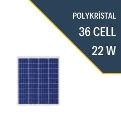 22 Watt Polykristal Güneş Paneli (Lexron)