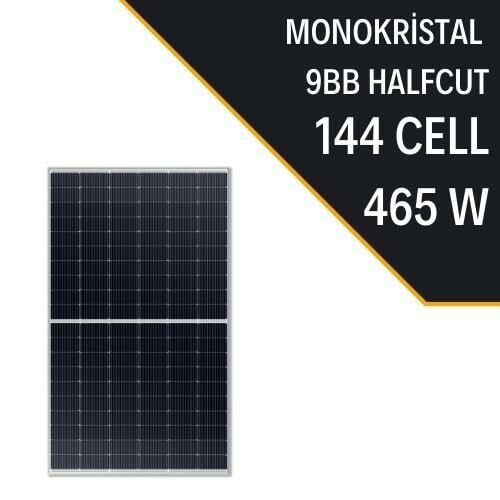 465 Watt 9BB Half Cut Monokristal Güneş Paneli (Lexron)
