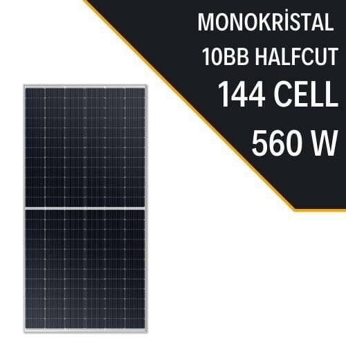 560 Watt 10BB Half Cut Monokristal Güneş Paneli (Lexron)