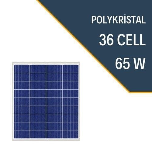 65 Watt Polykristal Güneş Paneli (Lexron)
