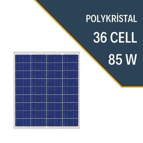 85 Watt Polykristal Güneş Paneli (Lexron)
