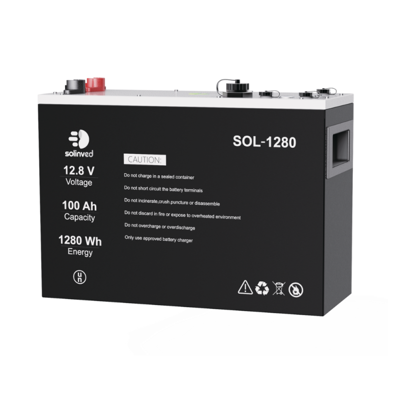 Lityum Akü 12.8 Volt 100 Ah (LiFePo4) (Solinved)