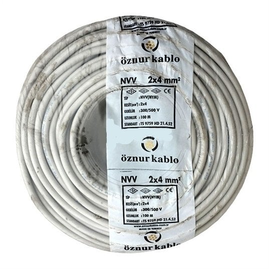 2×4 NYM Antigron Kablo 100 Mt (Öznur)