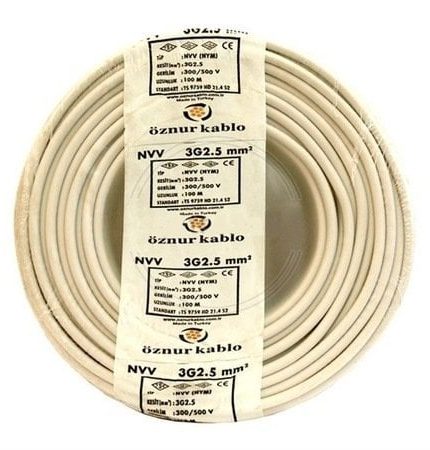 3x2.5 TTR Kablo 100 Metre (Öznur)