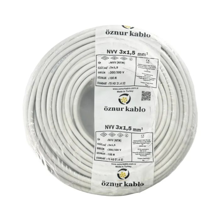 4x1.5 NYM Antigron Kablo 100 Mt (Öznur)