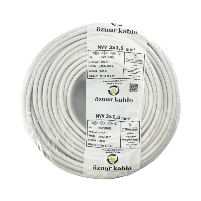4x1.5 NYM Antigron Kablo 100 Mt (Öznur)