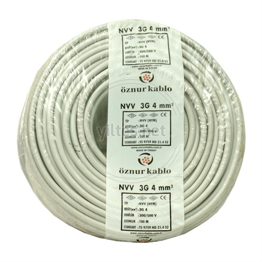3×4 NYM Antigron Kablo 100 Mt (Öznur)