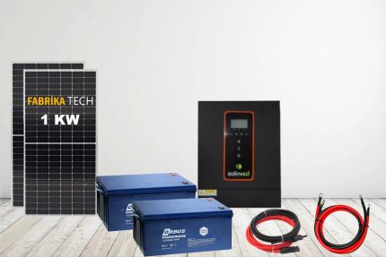 1 kW Jel Akülü Bağ Evi Güneş Enerjisi Paket