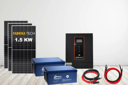 1.5 kW Jel Akülü Bağ Evi Güneş Enerjisi Paketi