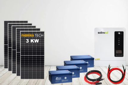 3 kW Jel Akülü Bağ Evi Güneş Enerjisi Paketi