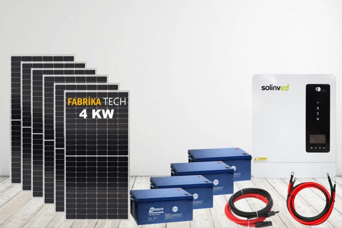 4 kW Jel Akülü Bağ Evi Güneş Enerjisi Paketi