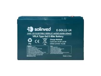 12 Volt 14 Amper VRLA Tipi Elektrikli Bisiklet Aküsü (Solinved)