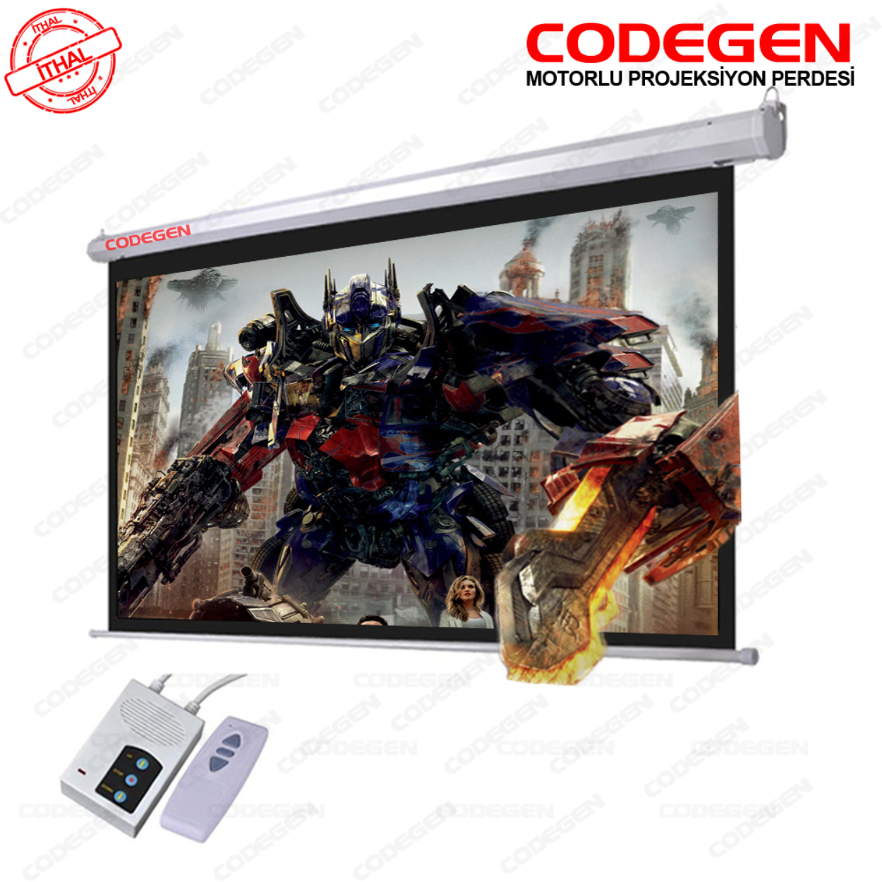 27045 CODEGEN EX-24 MOTORLU 240x200 PERDE + KUMANDA - Görsel 1
