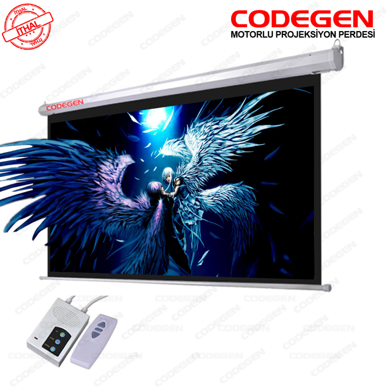 29702 CODEGEN EX-40 MOTORLU 400x300 PERDE + KUMANDA - Görsel 1