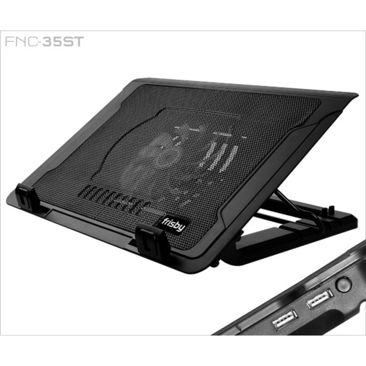 36976 FRISBY FNC-35ST Standlı 14cm Fanlı Notebook Soğutucu - Görsel 1