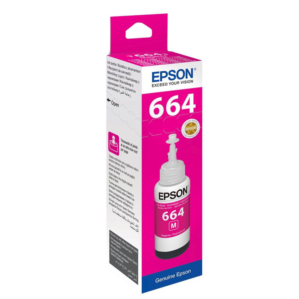 47121 EPSON T6643 L100/ L200/ L300 MAGENTA MÜREKKEP 70ML - Görsel 1