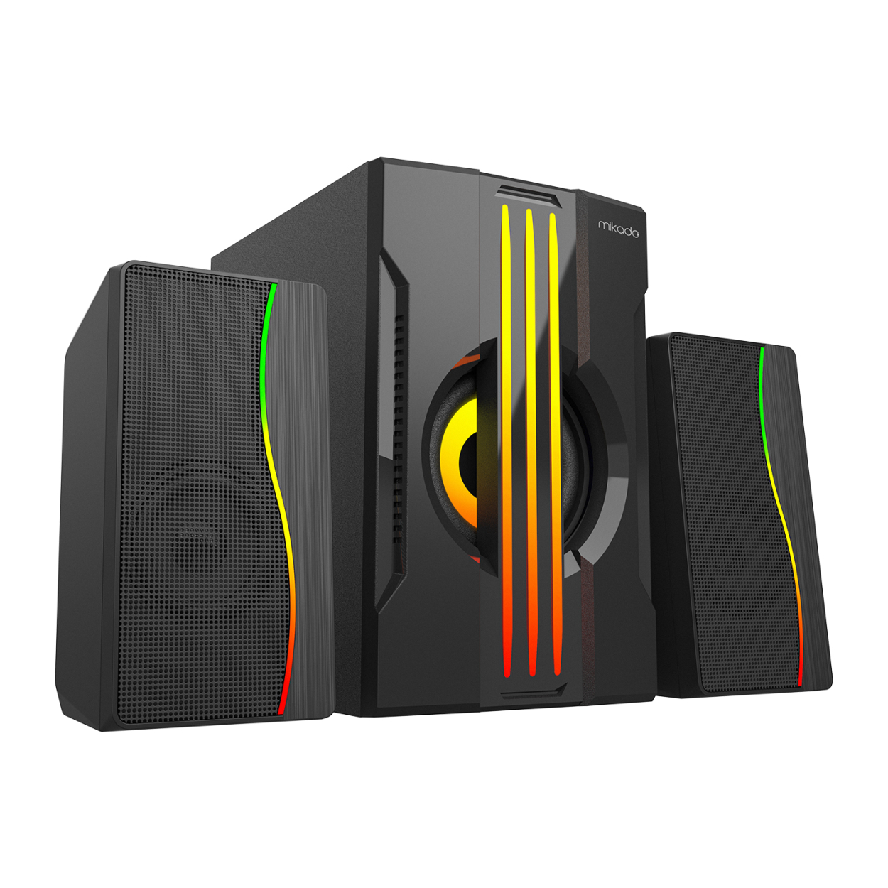 6871Jj4P4CcrPanV8PuiLZaqGGRmd1cRabM0Ri07 MIKADO MD-254 2+1 25W(5w*2+15w) Usb+SD+Fm Bluetooth Destekli RGB Ses Sistemi - Görsel 1