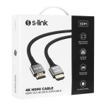 S-LINK SLX-HD4K30 19+1 HDMI to HDMI 30M Metal v2.0 4K (4096*2160) 30Hz Kablo - Görsel 4