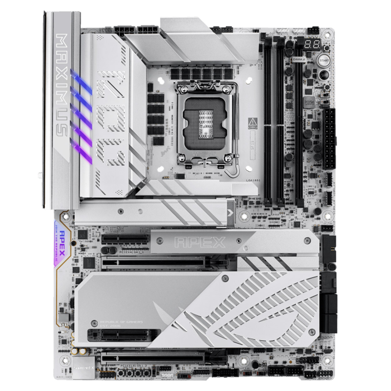 GgojqBYFIZ3SQHXbItgD14tC5mgkSDbHhzjQub4E ASUS ROG MAXIMUS Z890 APEX LGA1851 DDR5 9600 6xM2 WF7+BT 5Gbit ATX - Görsel 1