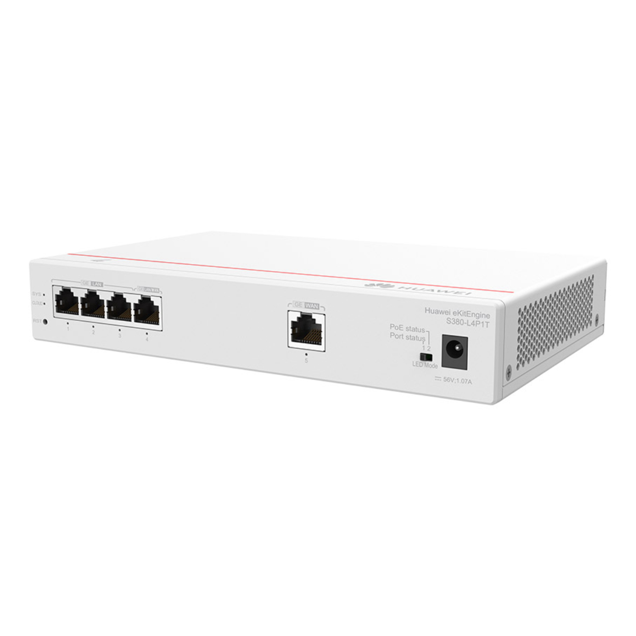 PVK38hORB9RKMgtPvuORoa4K4WsPcVueWZlcTZpB HUAWEI eKitEngine S380-L4P1T 1GE WAN, 4GE PoE+ LAN (50W) Gateway/Router - Görsel 1