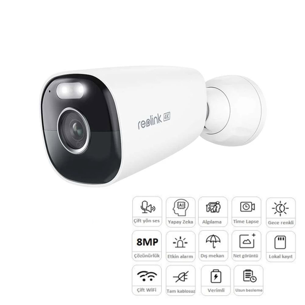 VFqBk2PbdhfaLC8yqSrvPbh8uEsMLcGSCVq424pE REOLINK ARGUS ECO ULTRA 8MP 4K Çift Yön Ses Gece Renkli Wi-Fi Bullet Kamera - Görsel 1