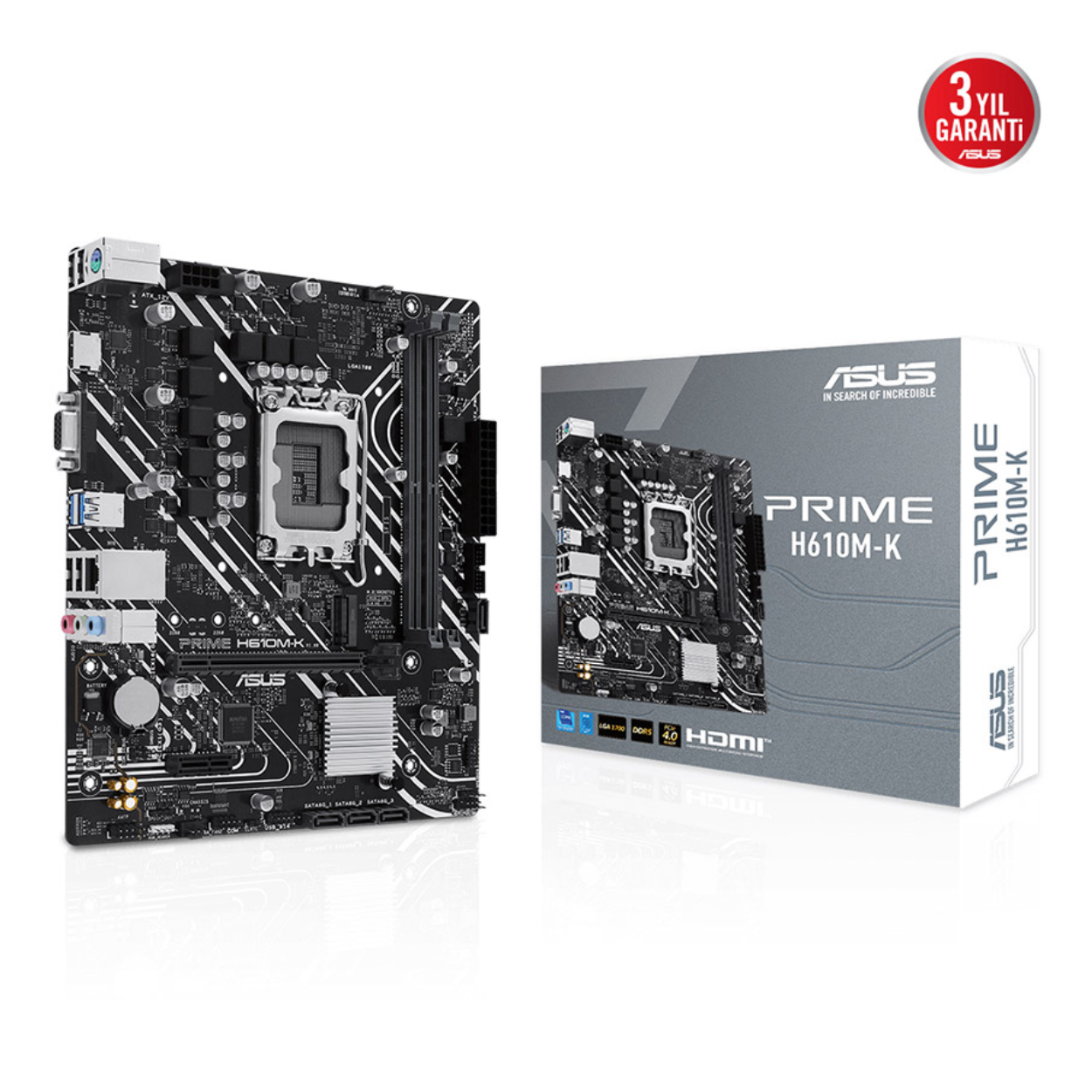 VuNAigg4jAJ345d5zdJZaSP8L8Dg68BD1yRqudug ASUS PRIME H610M-K Intel H610 LGA1700 DDR5 5600 DP HDMI M2 USB3.2 mATX ASUS 5X P - Görsel 1
