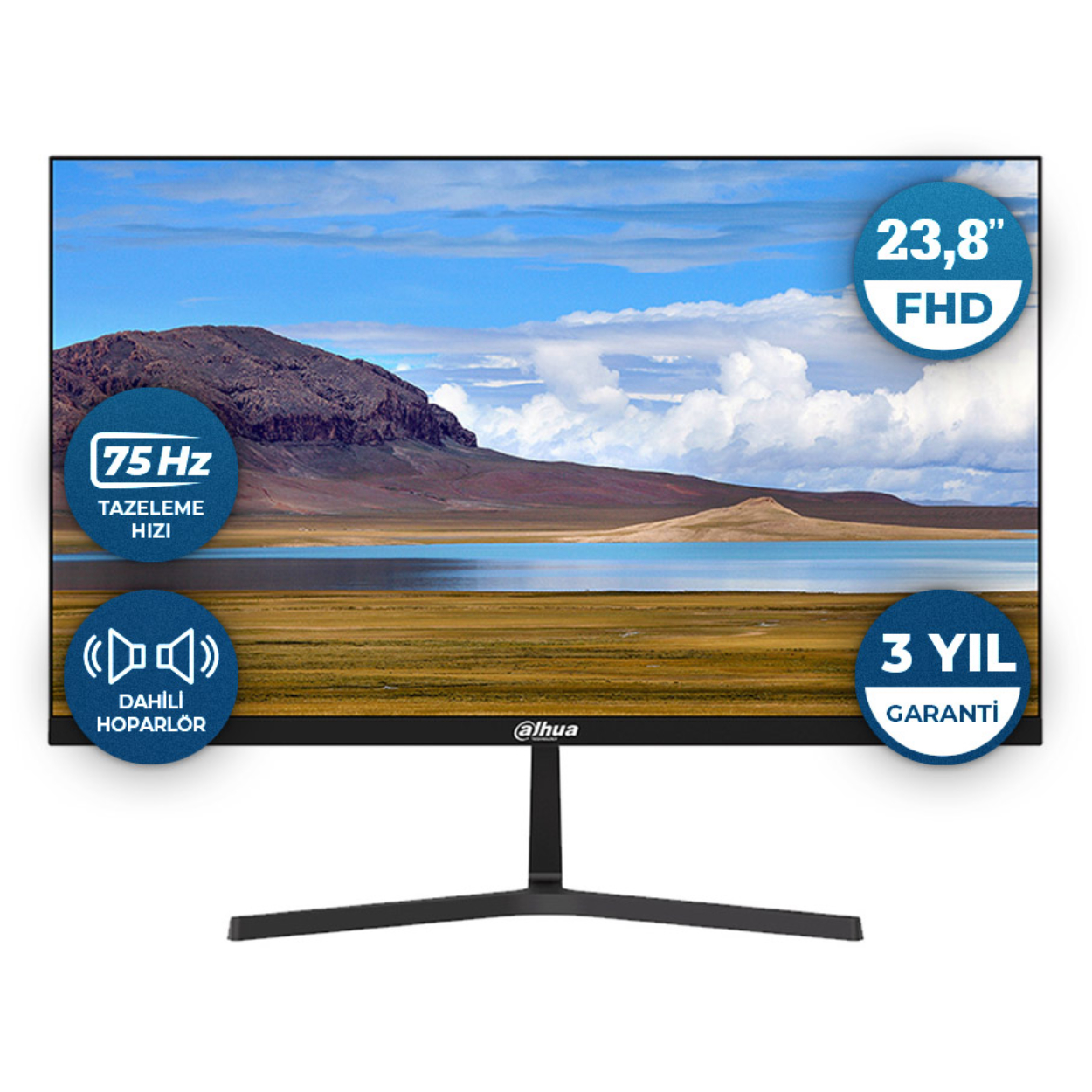YHSafqskERpCBG0BAIcMGUuWrlSat0TgfB5s6H6D 23.8" DAHUA LM24-B200S VA 5ms 75Hz 250nt Speaker VESA HDMI VGA, MM Monitör - Görsel 1
