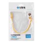 S-LINK SL-CAT6030YE 30cm Sarı CAT6 Patch Kablo - Görsel 3