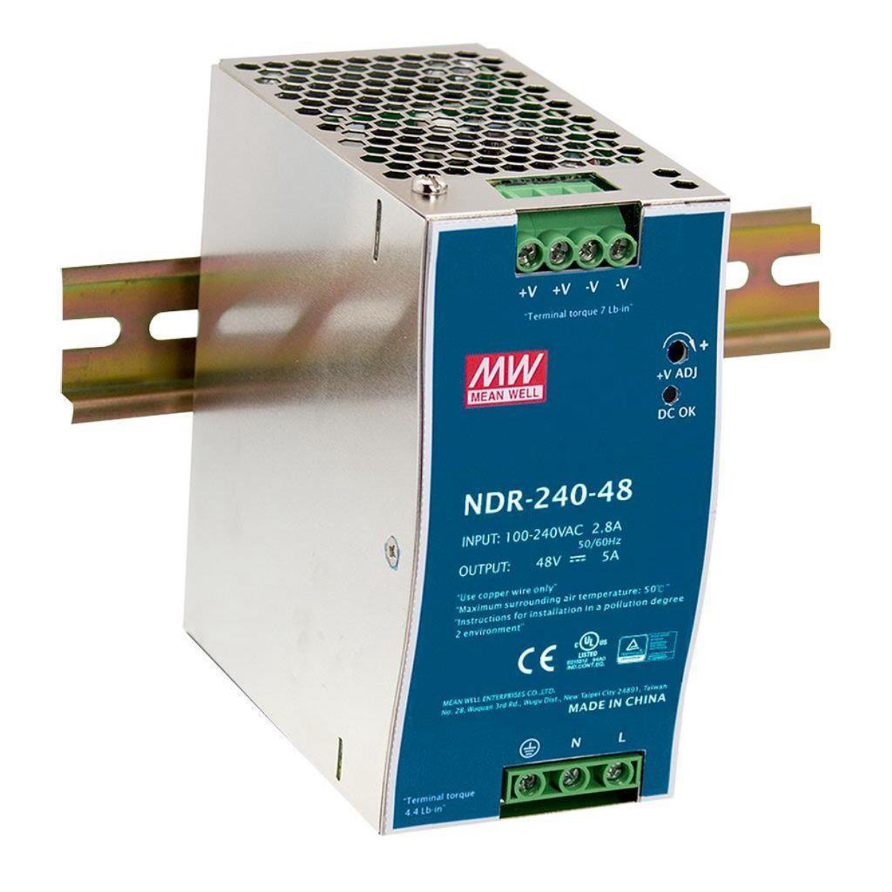 bfcLH9CKdYzfPi6hYFAsdYZpiAifsLkCAzzmI81G MEAN WELL MW-NDR-240-48 240W SINGLE OUTPUT INDUSTRIAL DIN RAIL POWER SUPPLY - Görsel 1