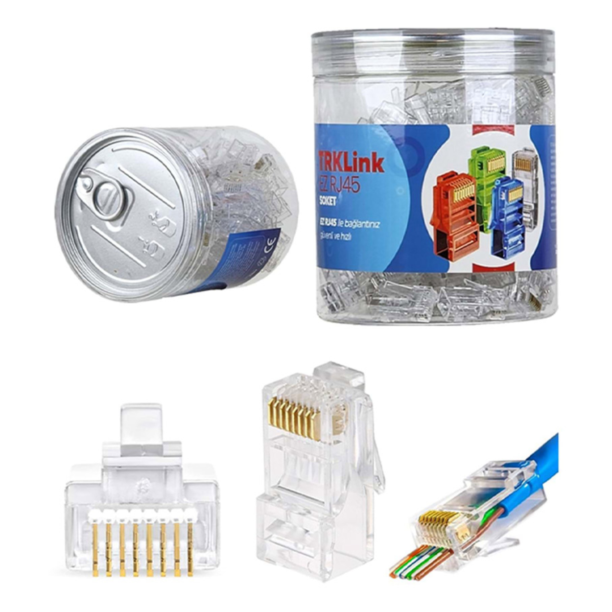 ieOKYnM4hFS0Aa4m023xT5tX5lvokomZJOAKtZUM TRKLink EZ RJ45 KONNEKTÖR (ŞEFFAF) 100 'lü PAKET YENİ NESİL - Görsel 1