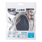 S-LINK SL-U2015 1.5m Şeffaf USB2.0 Yazıcı Kablosu - Görsel 3