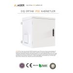 AGER Çift Cidar  09U W=600mm D=450mm 19'' IP66 Outdoor Duvar Tipi Kabinet