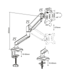 BEEK BA-MM-02 Masaya Monte edilebilen Monitör Ayağı - Görsel 2
