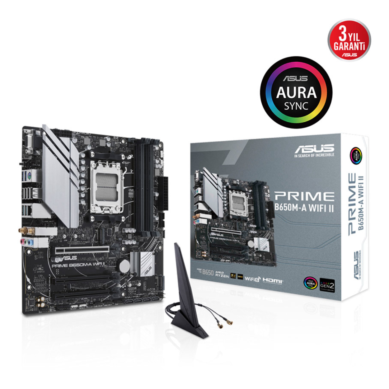 pvaSDqkiqI4TUZO1TsetQeQHHrnJZk3hNFcBdo9z ASUS PRIME B650M-A WIFI II AMD B650 AM5 DDR5 6400 DP HDMI VGA Çift M2 USB3.2 AX - Görsel 1