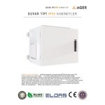 AGER Çift Cidar 12U W=600mm D=600mm 19'' IP55 Outdoor Duvar Tipi Kabinet