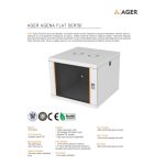 AGER Agena Flat Demonte 12U W=600mm D=600mm 19'' Duvar Tipi Kabinet