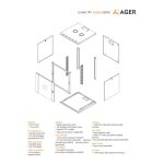 AGER Agena Base 7U W=600mm D=450mm 19'' Duvar Tipi Kabinet - Görsel 3