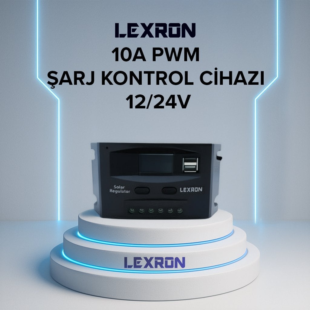 10a-pwm-sarj-kontrol-cihazi-12-24v 10A Pwm Şarj Kontrol Cihazı - Görsel 1