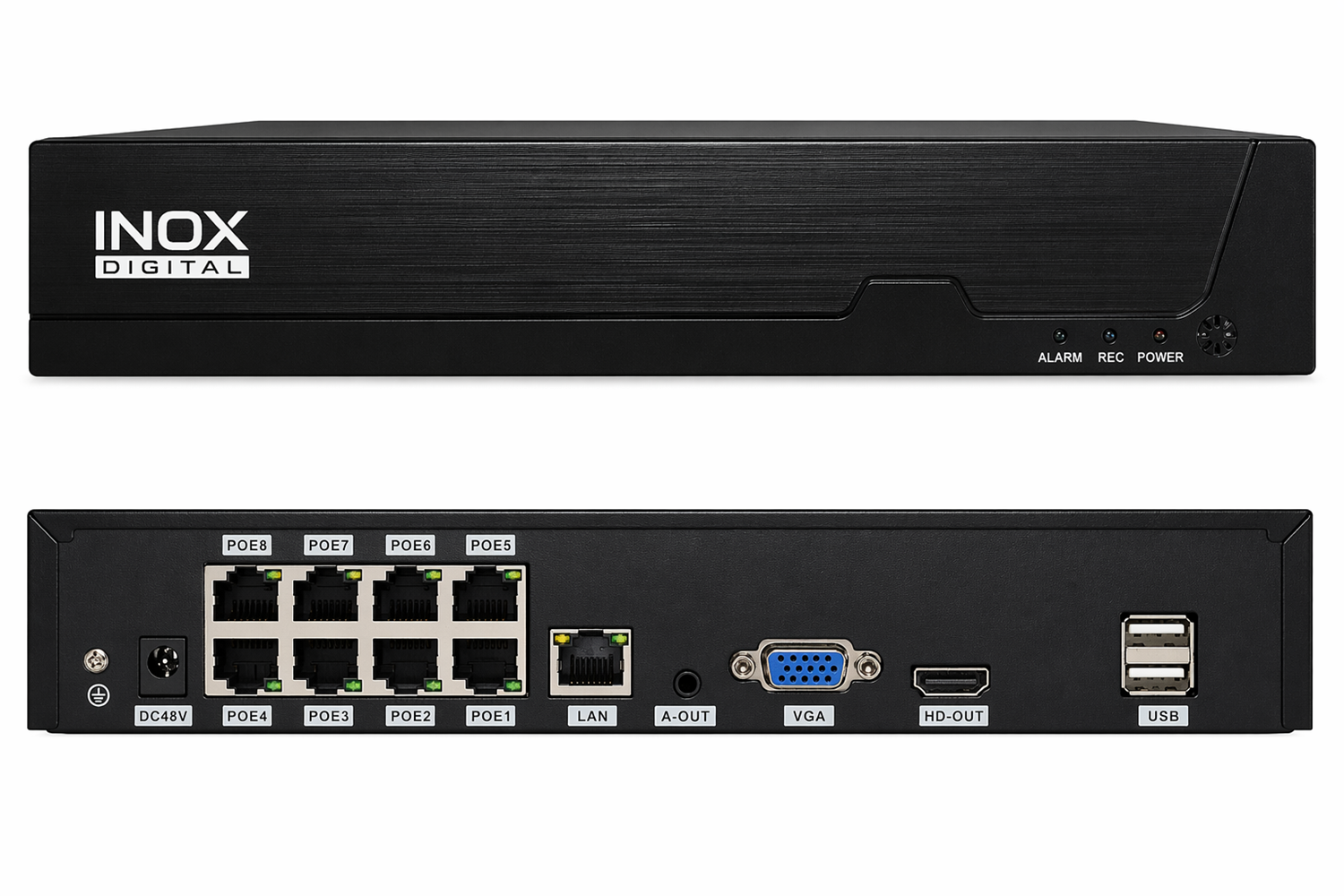 1500x1000_thumb_inox-x518p Inox-X518p Hieasy 8Ch Poe+2ch Normal Ipc =10Ch 4K Nvr - Görsel 1
