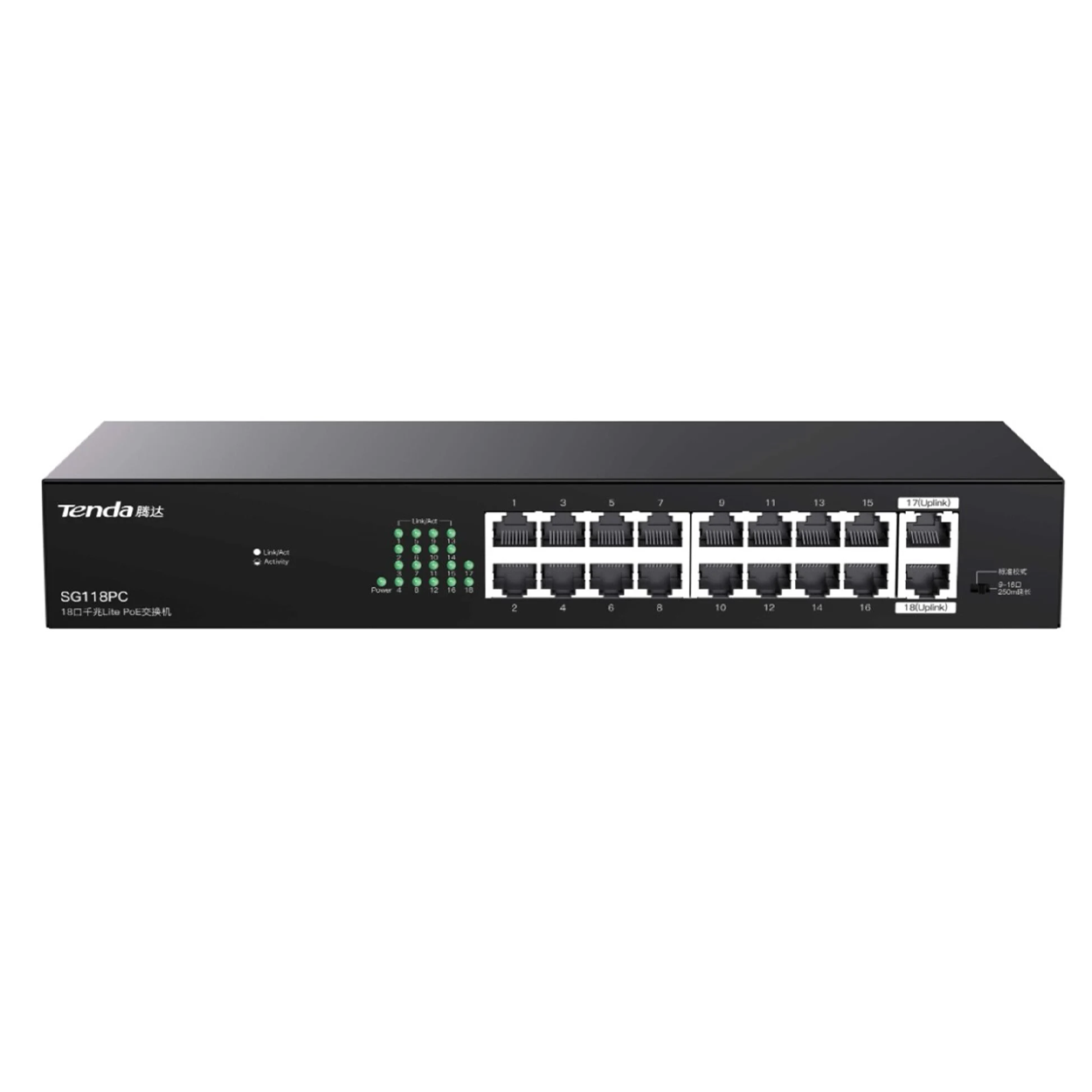 1XdCtMG4fZm2yk68pejoYt32D9R4Q0pHPKl8UqvM TENDA SG118PC 16GE PoE+ Port (167W), 2x GE Uplink Switch - Görsel 1