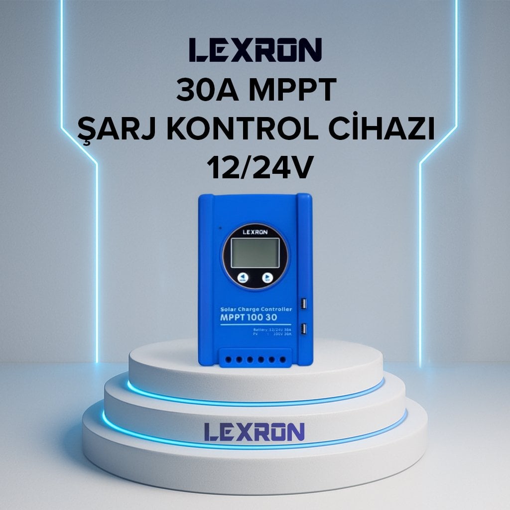 30a-mppt-sarj-kontrol-cihazi-12-24v 30A Mppt Şarj Kontrol Cihazı - Görsel 1
