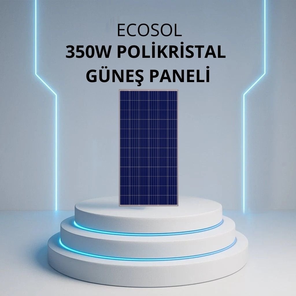 350w-poly 350W Ecosol Polykrıstal Güneş Paneli - Görsel 1