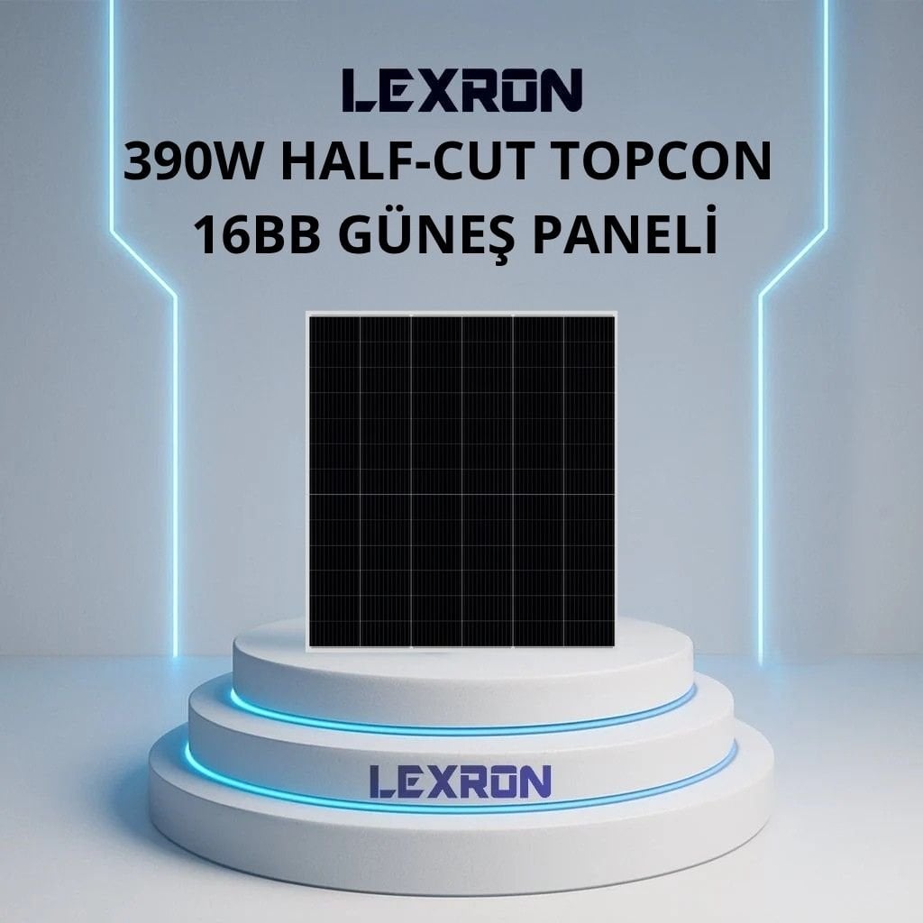 390w-ep 390W 78 Cell 16Bb Half-cut Topcongüneş Paneli - Görsel 1
