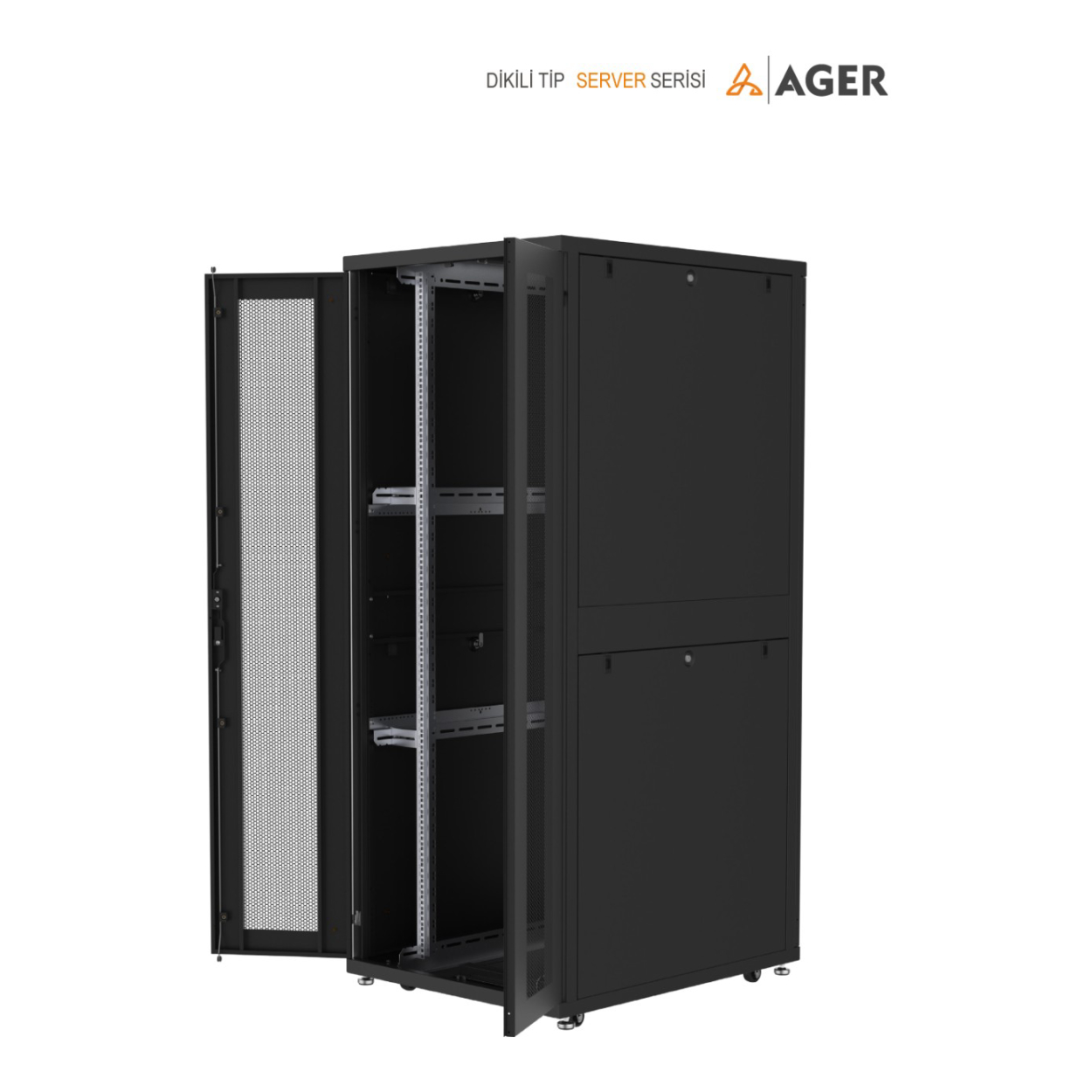 6OUo7eL20IZw9pdjcUYxWYRocxgCTyrHo3XP2PIE AGER Server Serisi 26U W=600mm D=1000mm 19'' Dikili Tip Kabinet - Görsel 1