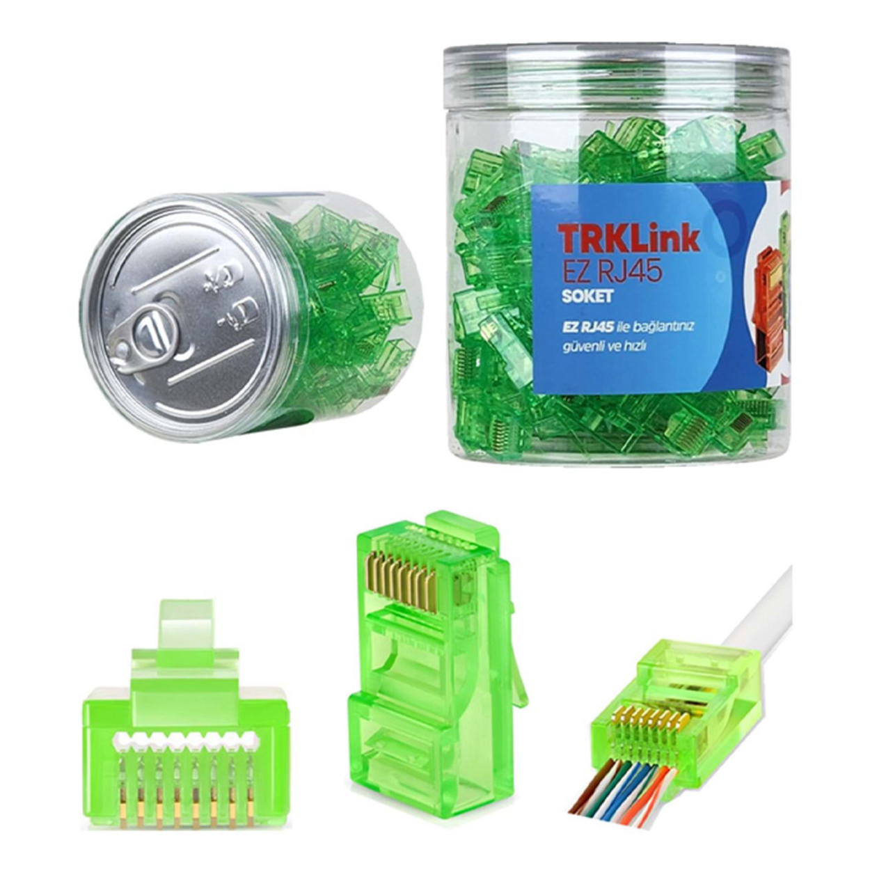 B1pxIjF5Wg1zW7r4qLbTxd6QVOCKBY3iBY0kMToz TRKLink EZ RJ45 KONNEKTÖR (YEŞİL) 100 'lü PAKET YENİ NESİL - Görsel 1