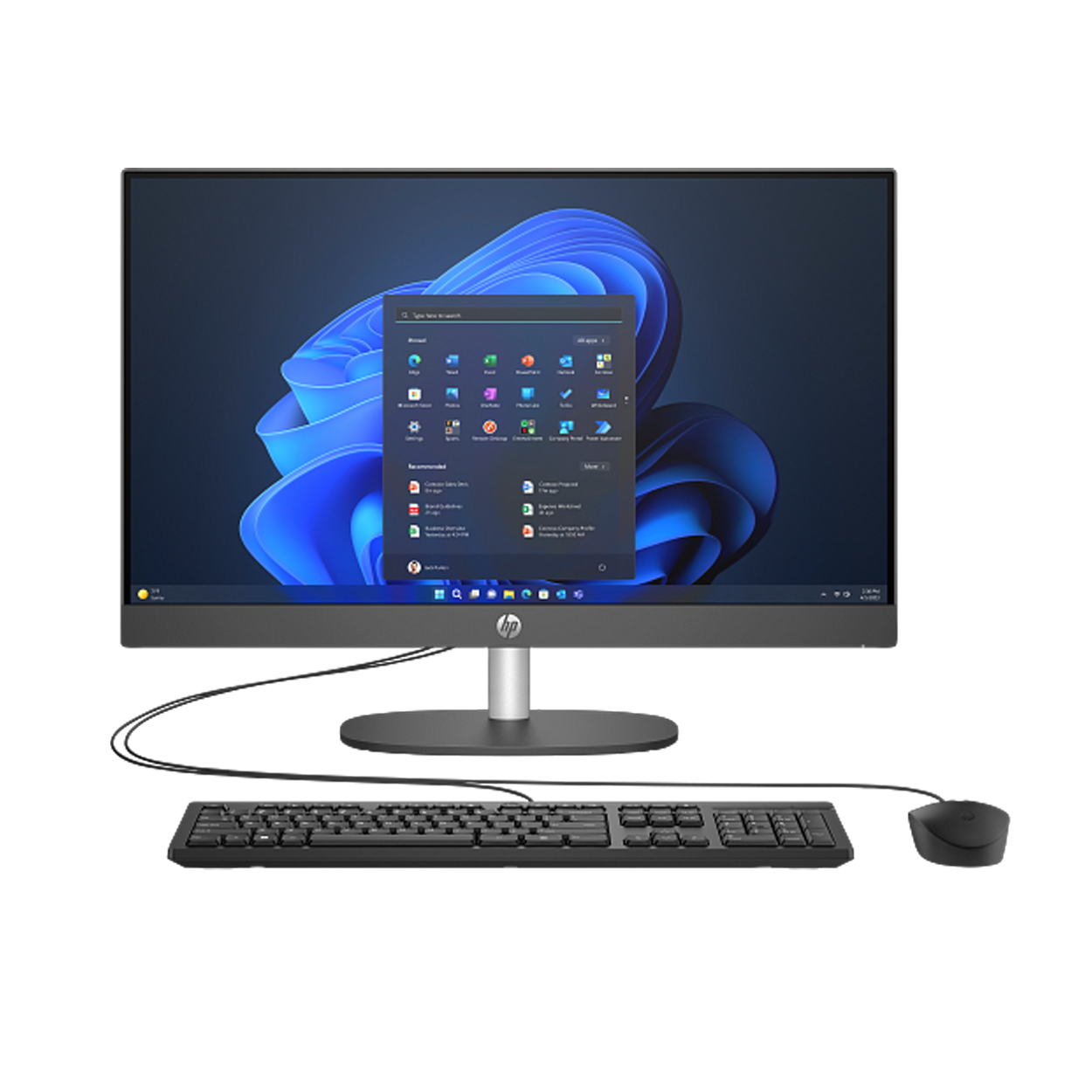 Z5Q0A16prrXVNmiUBud0pTFBvp0505IQh6zCo0Ch HP ProOne 240 G10 23.8" Ultra 5-125U 16GB 512SSD FDOS Siyah AIO PC - Görsel 1