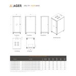 AGER Agena  22U W=600mm D=800mm 19''  Dikili Tip Kabinet - Görsel 4