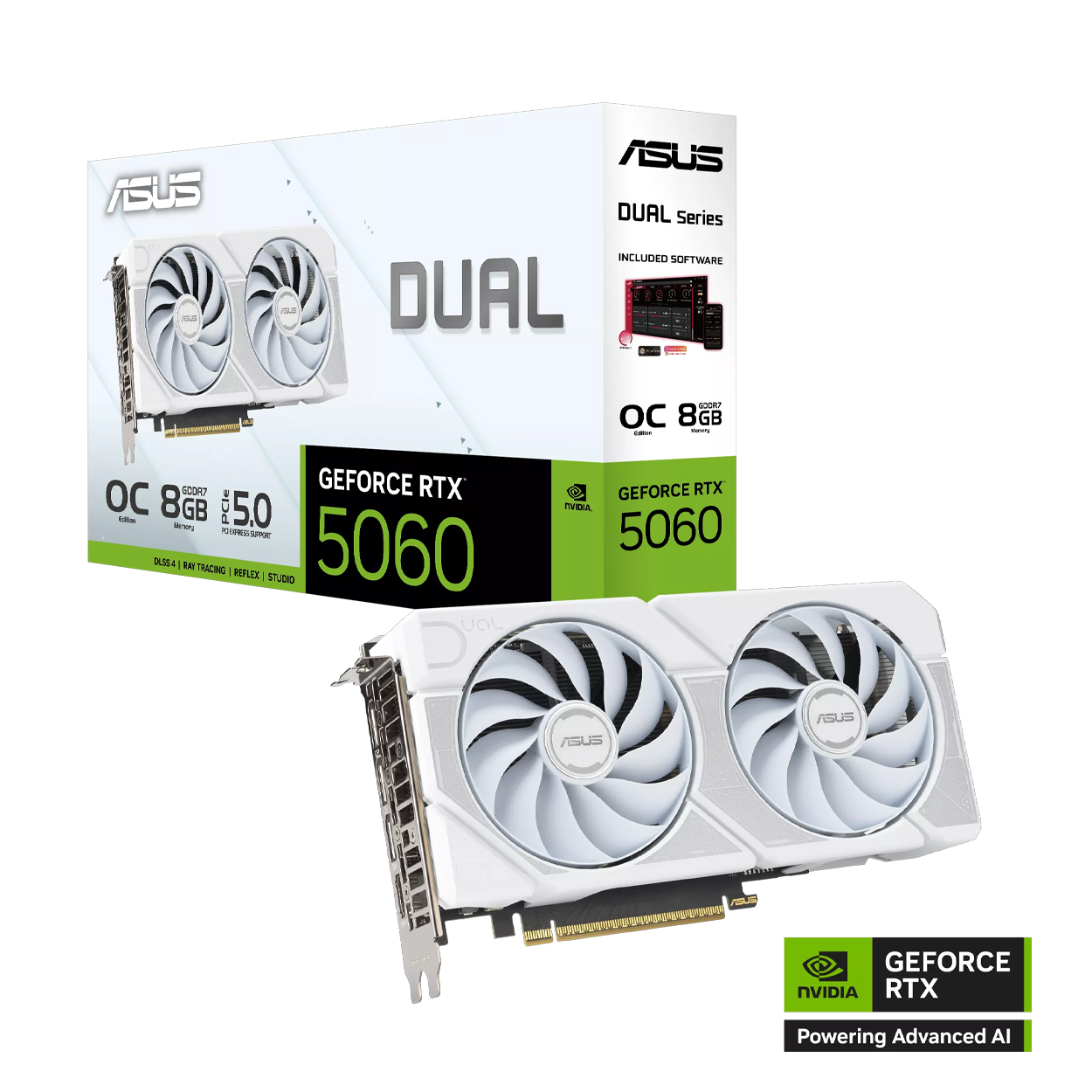 iQdhV0YDWOryKERuHZasRtTVaZDCG6MhpAhTyjS3 8 GB ASUS DUAL-RTX5060-O8G-WHITE RTX 5060 GDDR7 128bit OC HDMI 3xDP DLSS3 Ekran - Görsel 1