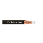 ERAT RG6 KOAKSIYEL KABLO CU/CU TRISHIELD HFFR SİYAH 500M